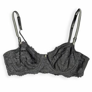 JEZEBEL Women’s Charcoal Gray Lace Underwire Bra Size 36A